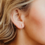 boucles d'oreilles puces dorées en acier inoxydable
