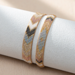 bracelet ajustable en perle de verre