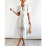 robe de soirée vintage blanche doublée