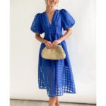 robe de soirée vintage bleue