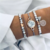 bracelets multiples perles blanc gris pompon bohème bijou fantaisie