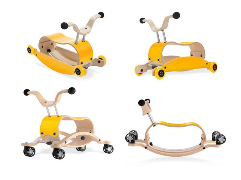 Wishbone Mini Flip Deluxe - jaune