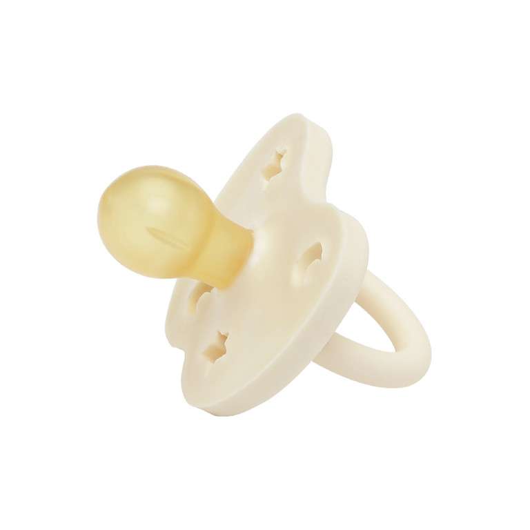 sucette Hevea Planet ronde - 0-3 mois - caoutchouc naturel - milky white