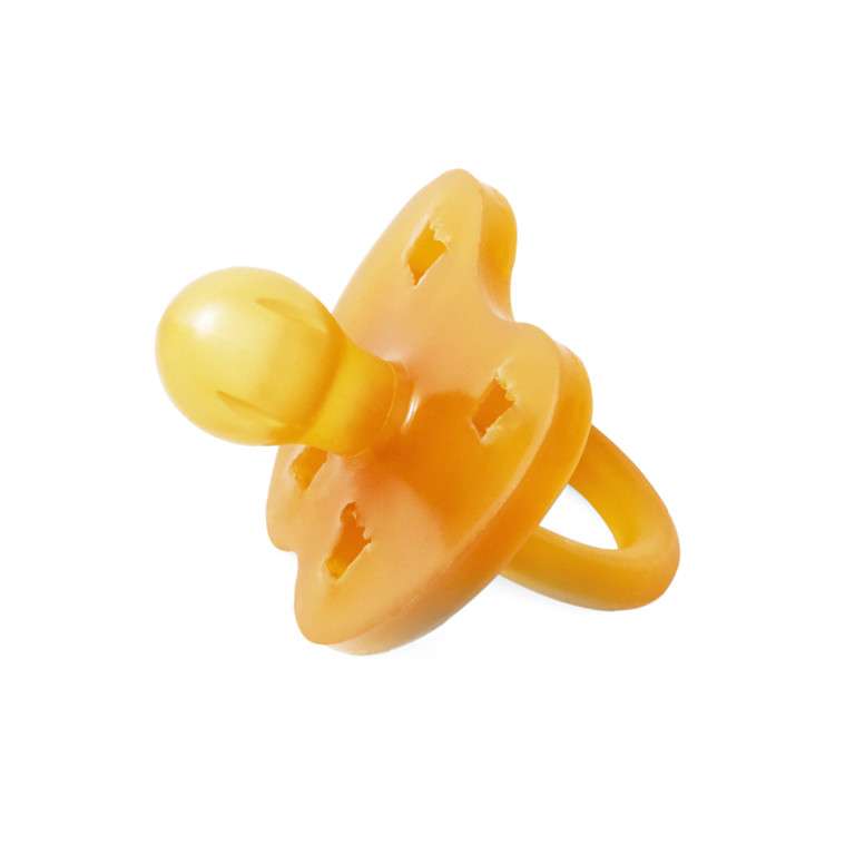 sucette Hevea Planet ronde - 0-3 mois - caoutchouc naturel - naturel