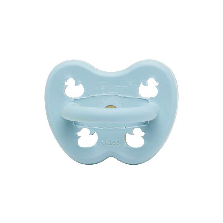 tétine Hevea Planet ronde - 0-3 mois - caoutchouc naturel - baby blue