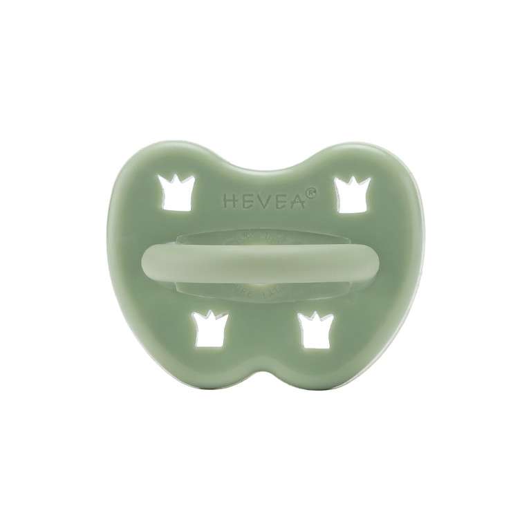 sucette bébé Hevea Planet ronde - 3 - 36  mois - caoutchouc naturel - moss green
