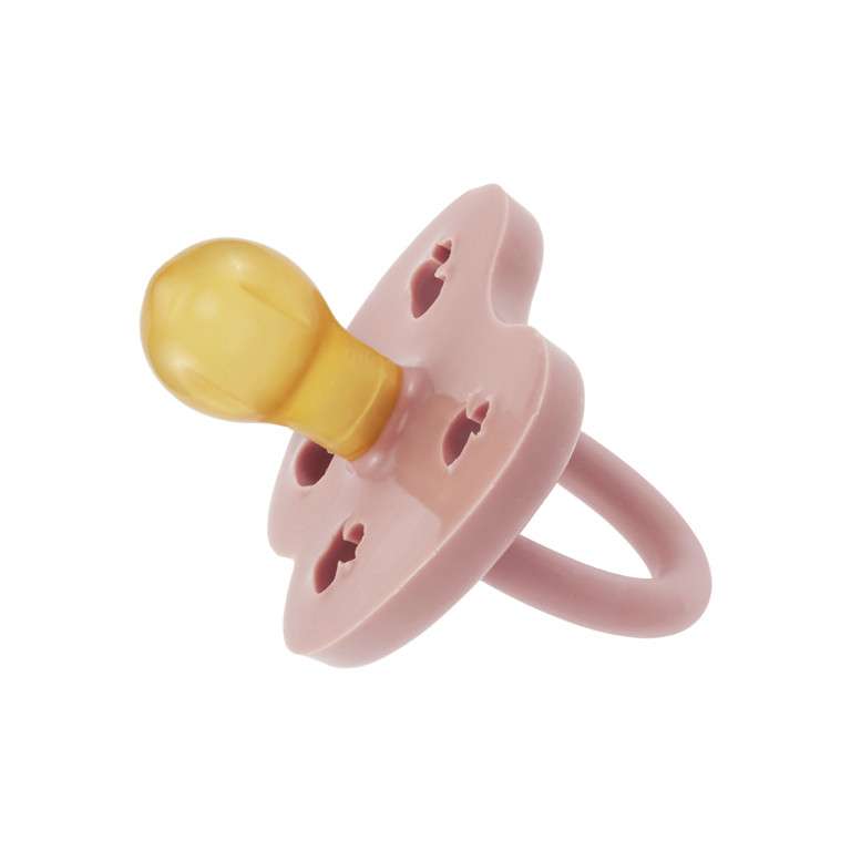 tétine Hevea Planet ronde - 3 - 36  mois - caoutchouc naturel - baby blush