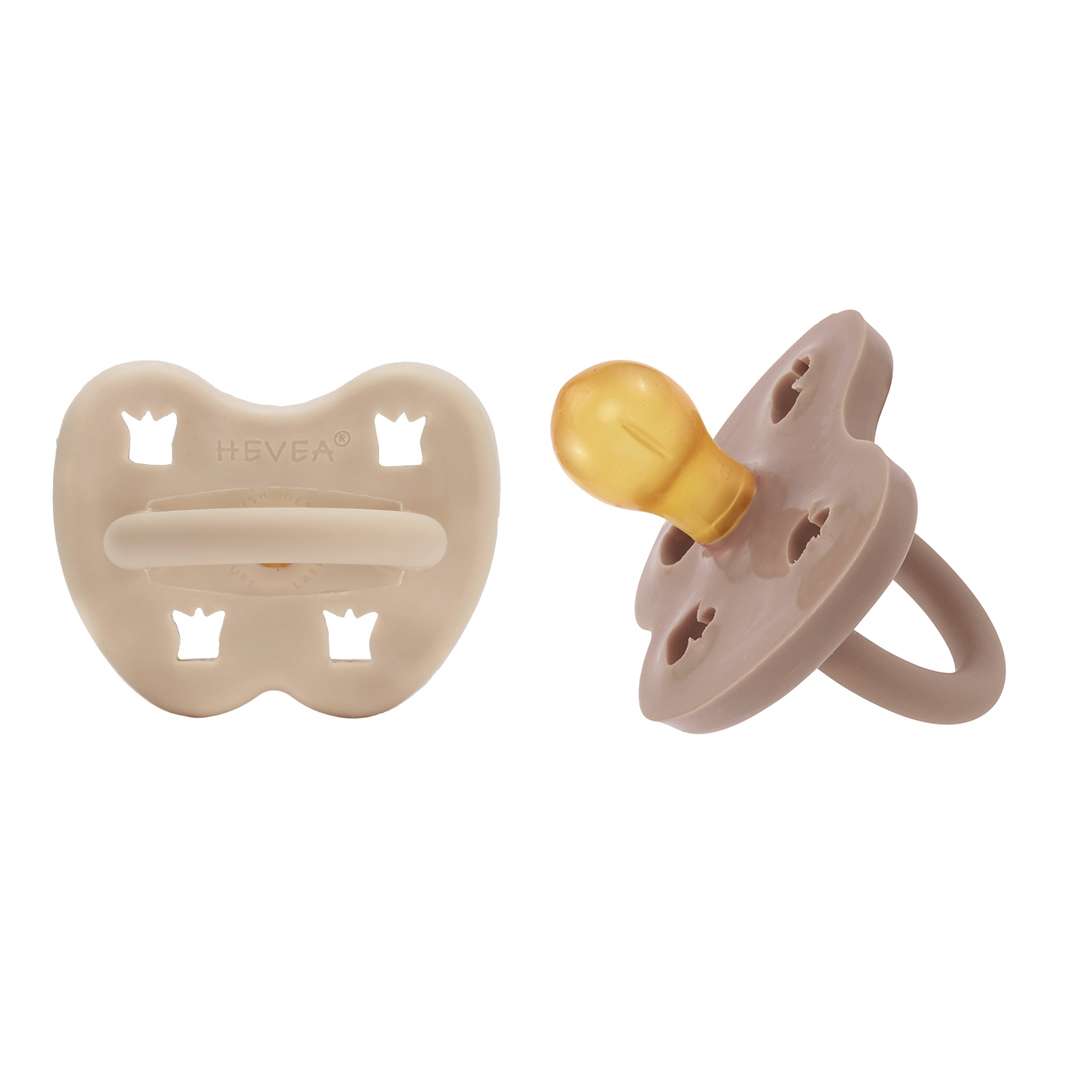 Lot de 2 Tétines Hevea planet rondes 3-36 mois caoutchouc naturel SandandTanBeige_3to36M_twoPack2