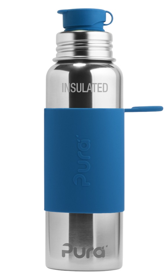 Gourde Isotherme - Pura Sport acier inoxydable 650 ml - bleu acier
