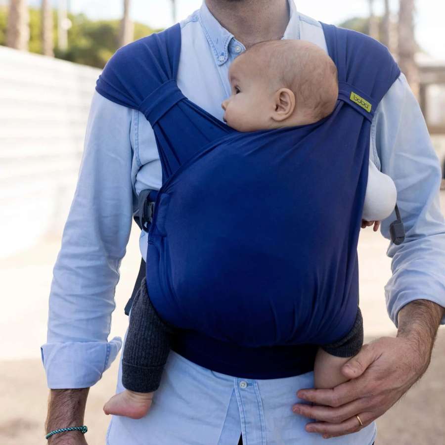 Boba Bliss noir - porte bébé naissance - bleu marine 8