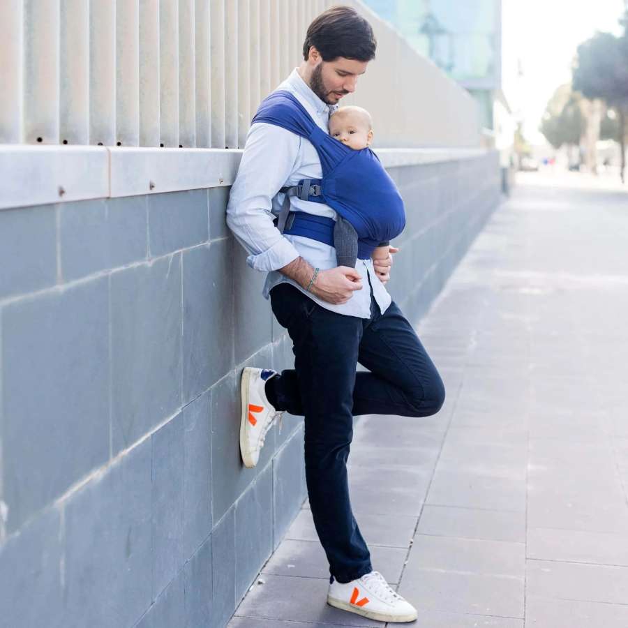 Boba Bliss noir - porte bébé naissance - bleu marine 9