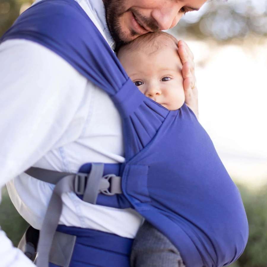 Boba Bliss noir - porte bébé naissance - bleu marine 7