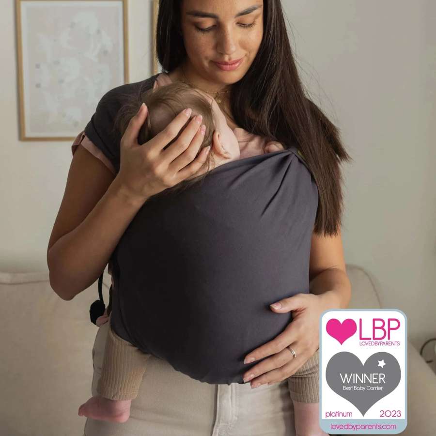 boba bliss porte bébé naissance - charcoal 2