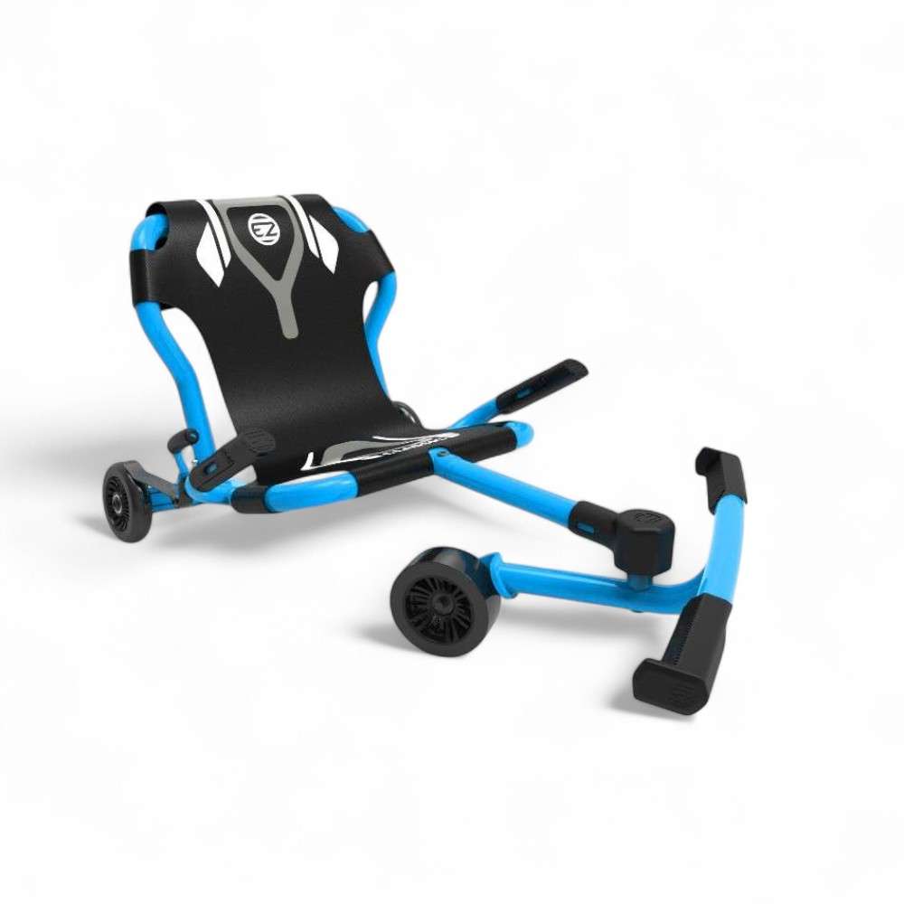 Ezyroller Classic X blue, kart à trois roues pour enfants de 4 à 14 ans, vue latérale.