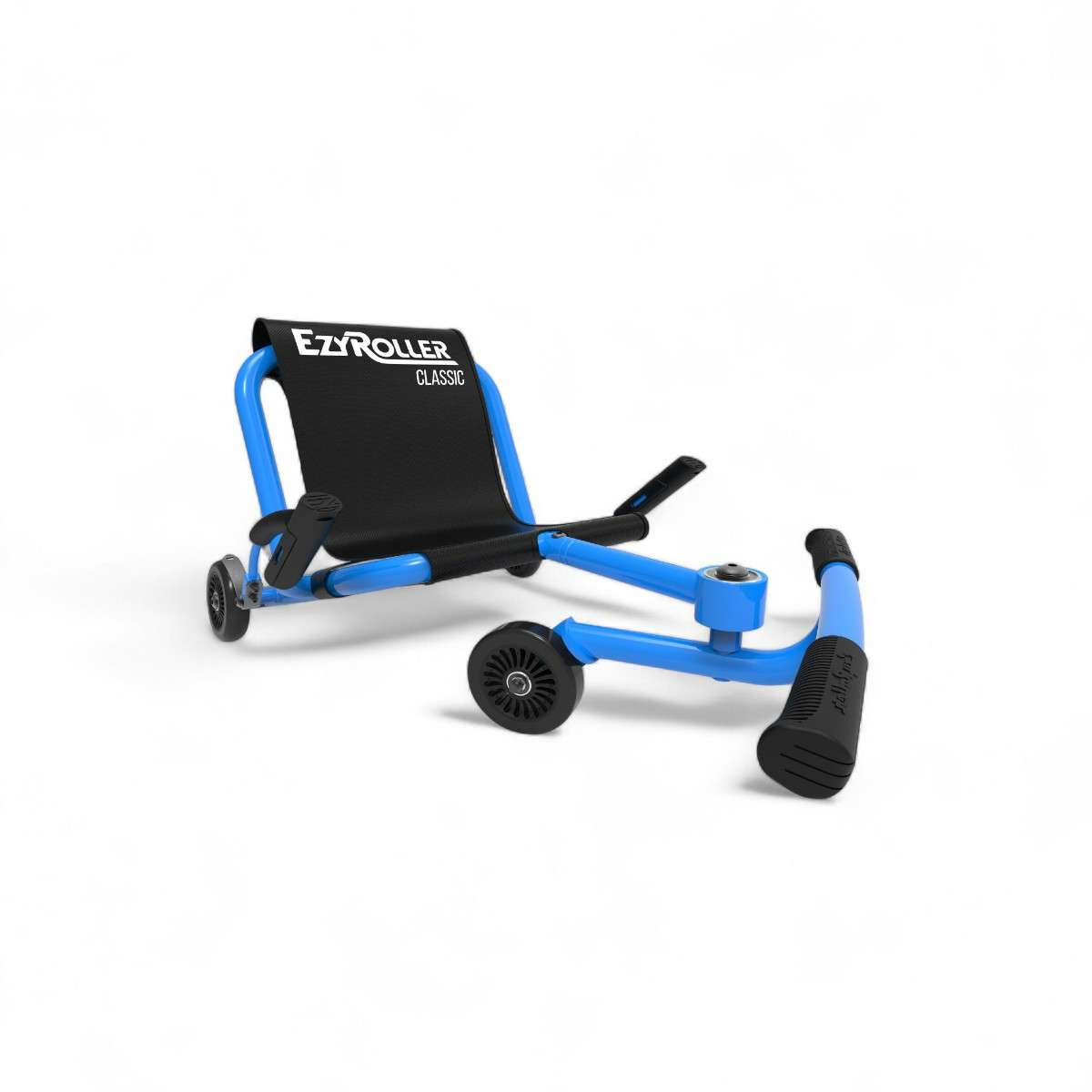 Ezyroller Classic bleu – kart sans pédales pour enfants, vue d’ensemble sur fond blanc