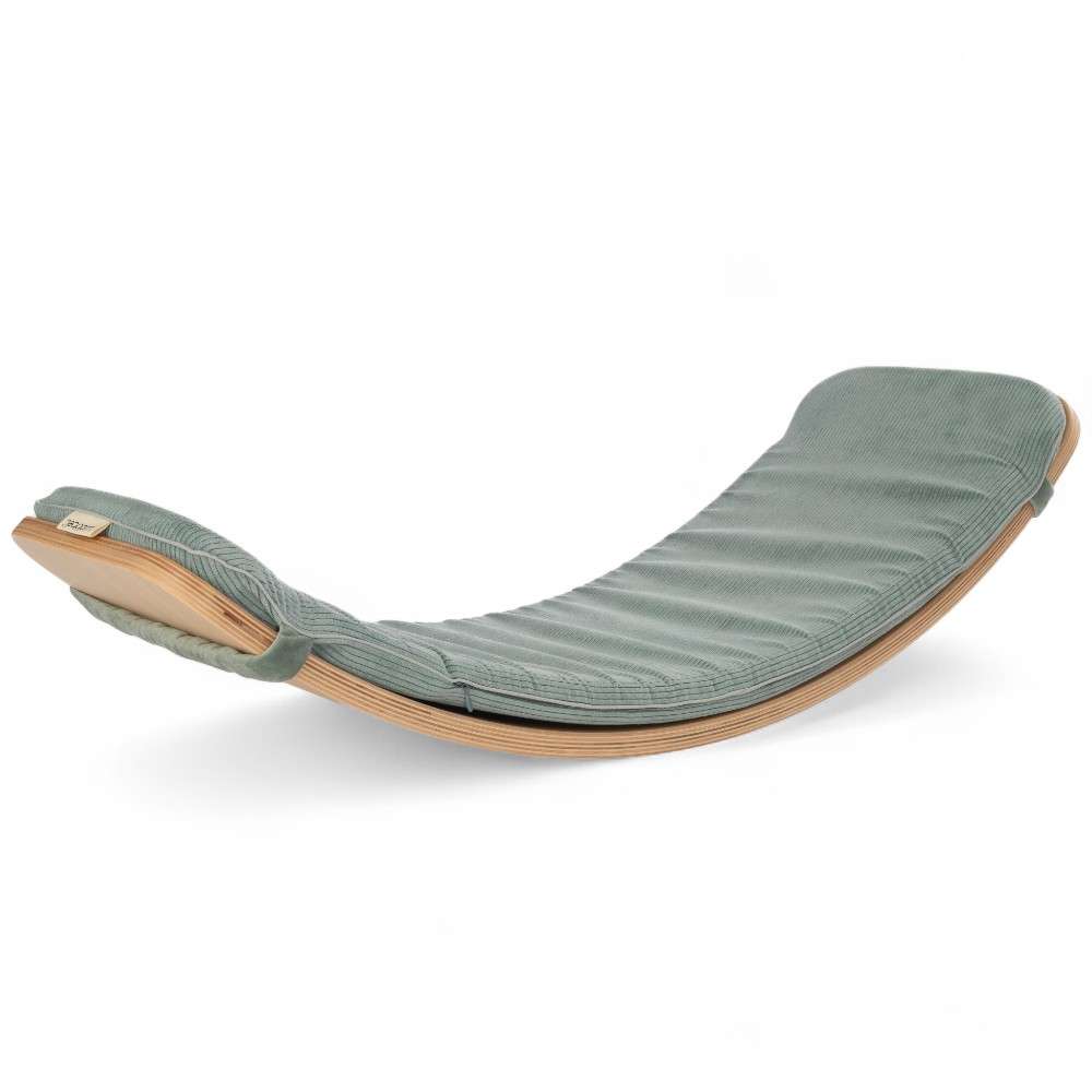 Matelas Wobbel Deck Original Soft Sea en velours côtelé sur planche Wobbel