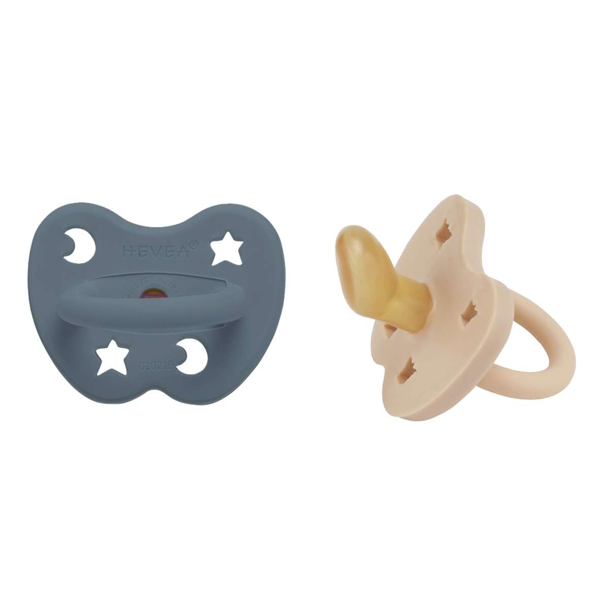 Lot de 2 Tétines Hevea Planet en Caoutchouc naturel Sand et Ocean Blue - ortho - physiologique
