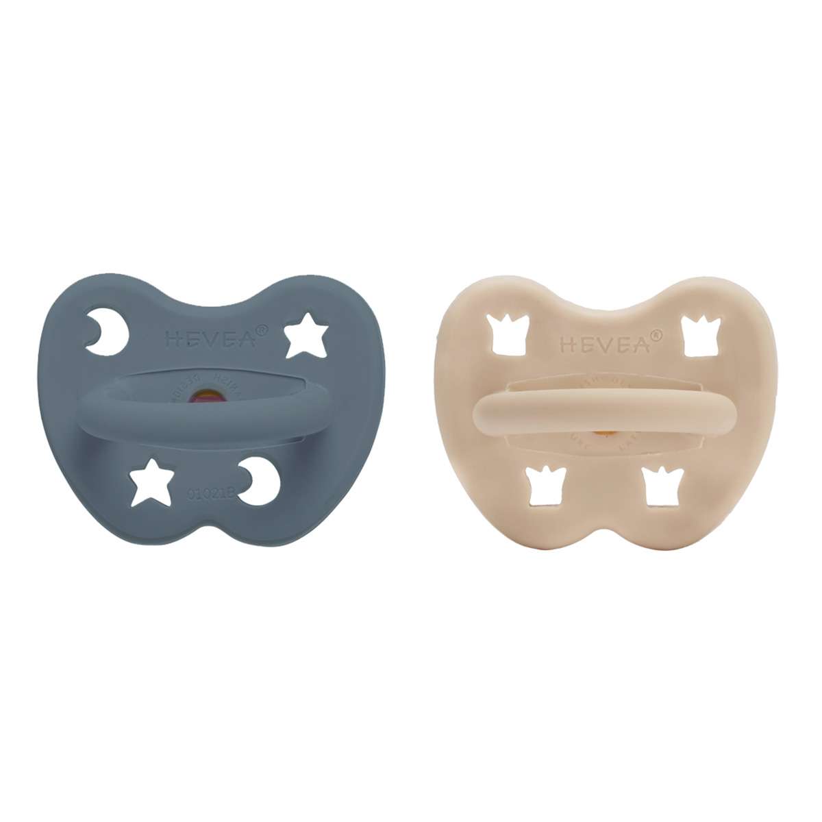 Lot de 2 Tétines Hevea Planet en Caoutchouc naturel Sand et Ocean Blue