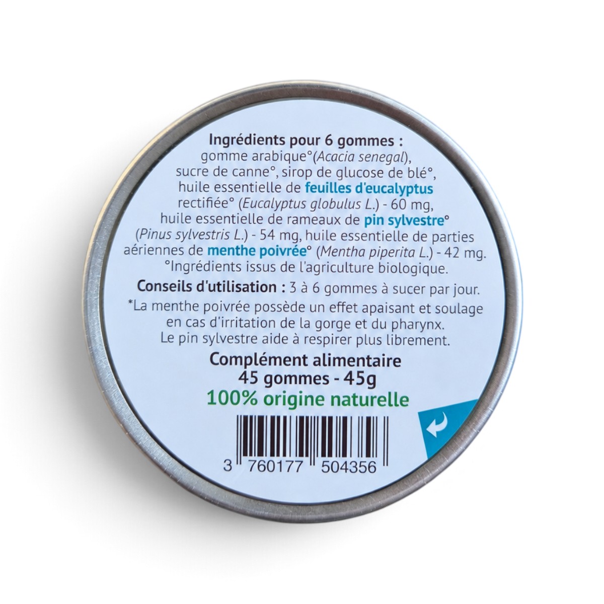Pastilles gorge bio eucalyptus – Gommes Nutrirespi