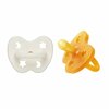 Lot de 2 sucettes bébé Hevea Planet symétriques en Caoutchouc  milky white et naturel