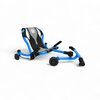 Ezyroller Spinner X bleu vu en trois-quarts avant, montrant le siège en toile et la structure bleue brillante.