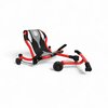 Kart Ezyroller Spinner X rouge vu de face avec son siège ergonomique et ses roues pivotantes à 360°.