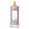 HEVEA_WideNeckBabyGlassBottlewithSleeve_250ML_PowderPink_5710087451217