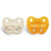 Lot de 2 tétines hevea ortho   milky white et  naturel 3 - 36 - face