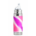 gourde pura Isotherme avec embout bec 260ml -6m+ - pink swirl - I9SYS