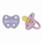 Lot de 2 Tétines Hevea planet rondes 3-36 mois caoutchouc naturel Dusty Violet & Light Orchid Two-Pack (2)