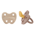 Lot de 2 sucettes bébé Hevea planet physiologiques en Caoutchouc naturel 3-36 mois sandy nude tan beige