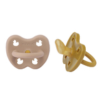 Lot de 2 sucettes bébé  Hevea planet physiologiques en Caoutchouc naturel 3-36 mois golden honey et tan beige