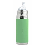 Biberon Isotherme Évolutif Pura Kiki 260 ml – Acier Inoxydable et Bec Silicone - vert