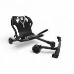 Ezyroller Classic X noir, kart pour enfants avec châssis acier robuste et assise ergonomique.
