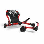 Ezyroller Classic X rouge, kart sans pédales robuste pour enfants, avec châssis en acier et siège ergonomique.
