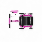 Ezyroller Classic rose – vue du dessus avec guidon et rallonges incluses
