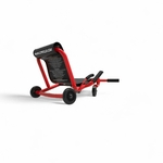 Ezyroller Classic rouge – vue arrière avec cadre et siège en toile noire