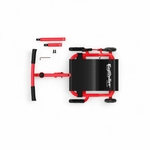 Ezyroller Classic rouge – vue du dessus avec structure et guidon