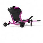 Vue arrière du EzyRoller Drifter X Rose montrant le siège et la structure renforcée