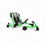 Ezyroller Spinner X vert en vue avant, montrant la barre avant, le siège ergonomique et les roues 360°.