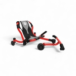 Kart Ezyroller Spinner X rouge vu de face avec son siège ergonomique et ses roues pivotantes à 360°.