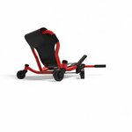 Ezyroller Spinner X rouge vu de l’arrière, montrant le dossier en toile et la structure en acier robuste.