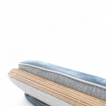 Zoom sur le bord du matelas Wobbel Deck Original Aquamarine
