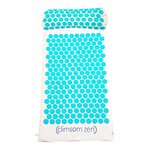 Pack Climsom Zen  tapis et coussin d’acupression à picots bleus sur housse en coton bio