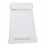 Tapis et coussin d’acupression Climsom Zen à picots blancs, vue de dessus