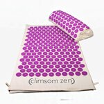 Tapis d’acupression Climsom Zen et son coussin assorti à picots violets
