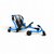 Ezyroller Spinner X bleu vu en trois-quarts avant, montrant le siège en toile et la structure bleue brillante.