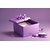 concept-rendu-3d-boite-presente-s-ouvre-pour-montrer-papier-vierge-pour-design-commercial-theme-violet-rendu-3d-illustration-3d
