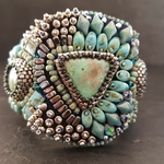 Bracelet manchette turquoise