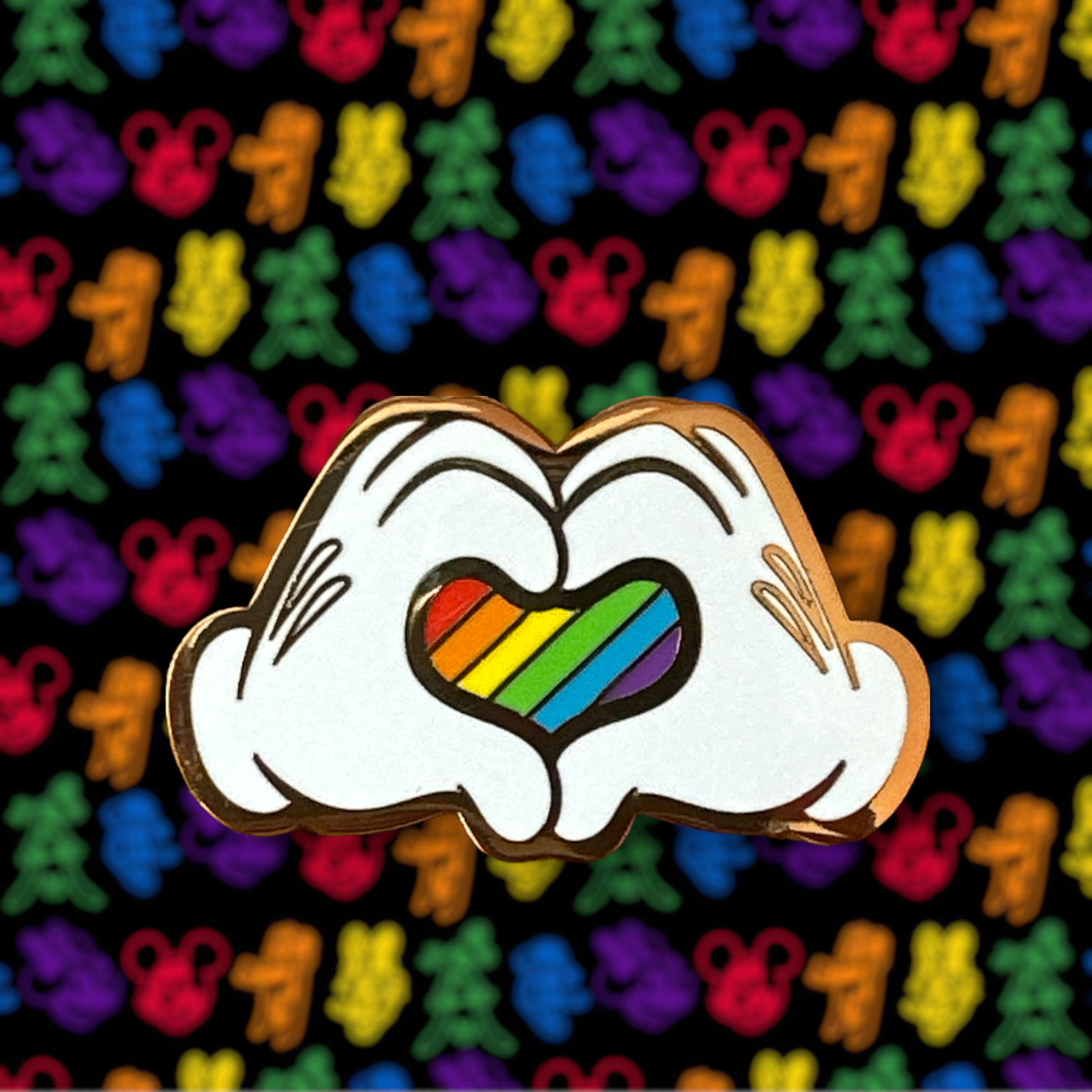 Disney - Mickey Mouse : Pin\'s coeur rainbow OE